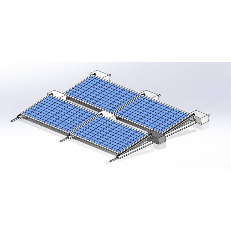 Supports d'accessoires solaires pour montage sur toit solaire à toit plat